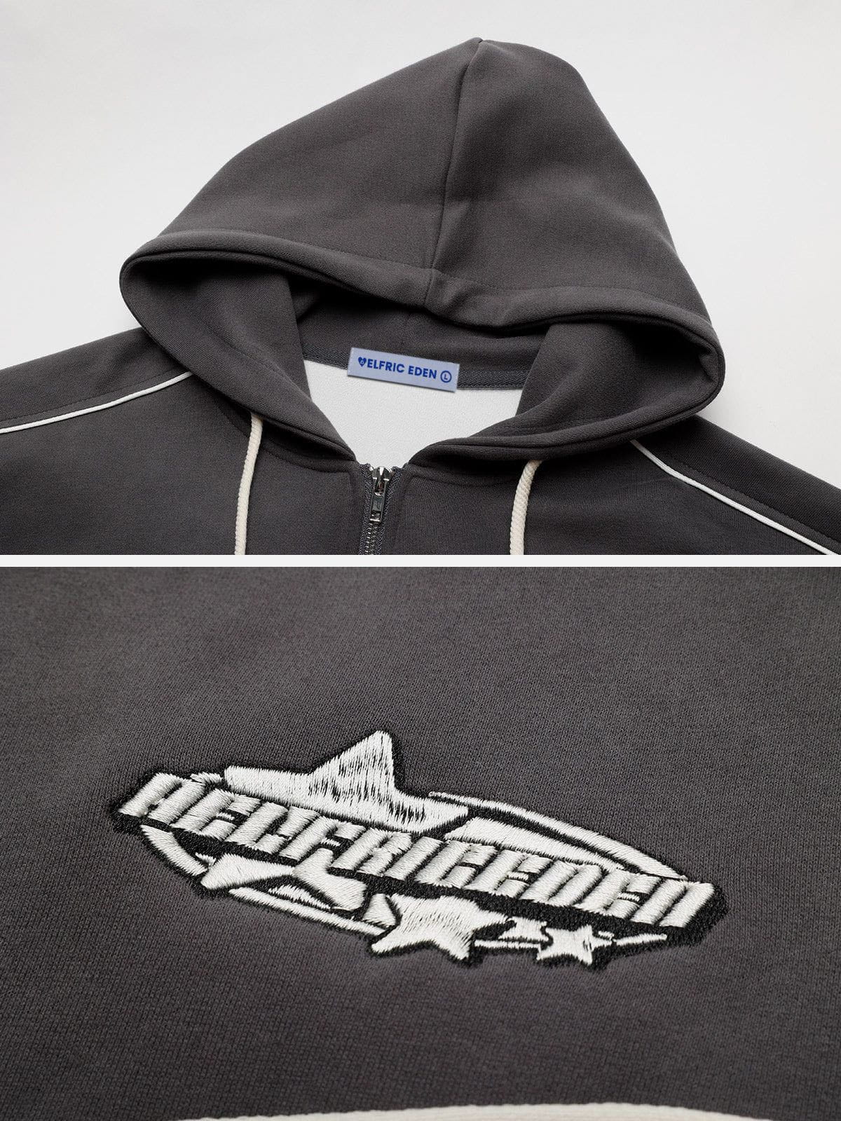 Aelfric Eden Applique Zip Up Hoodie - Image 7