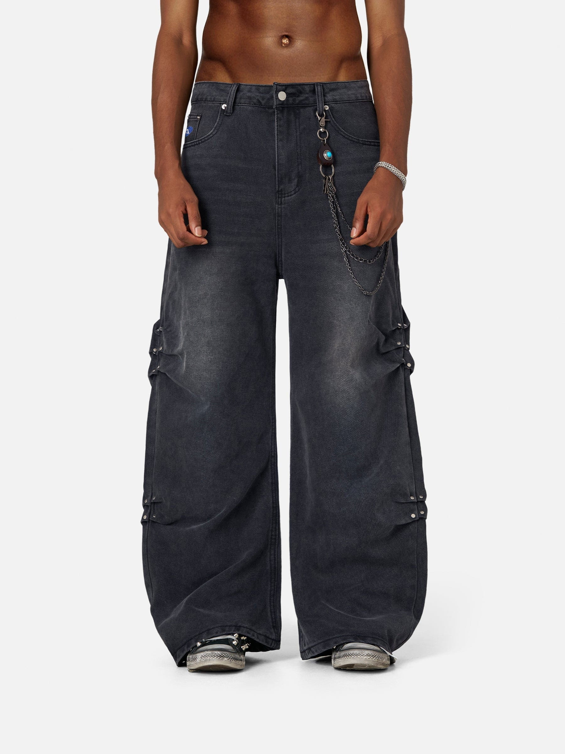 Aelfric Eden Pleated Baggy Jeans