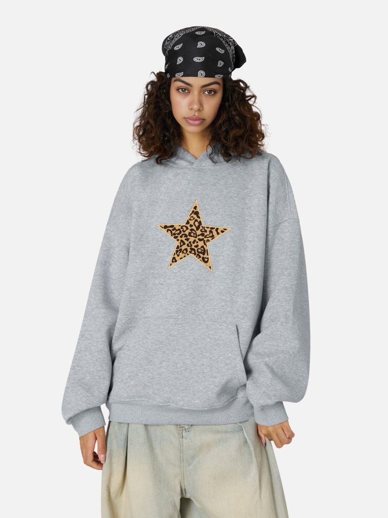 Aelfric Eden Leopard Star Graphic Hoodie