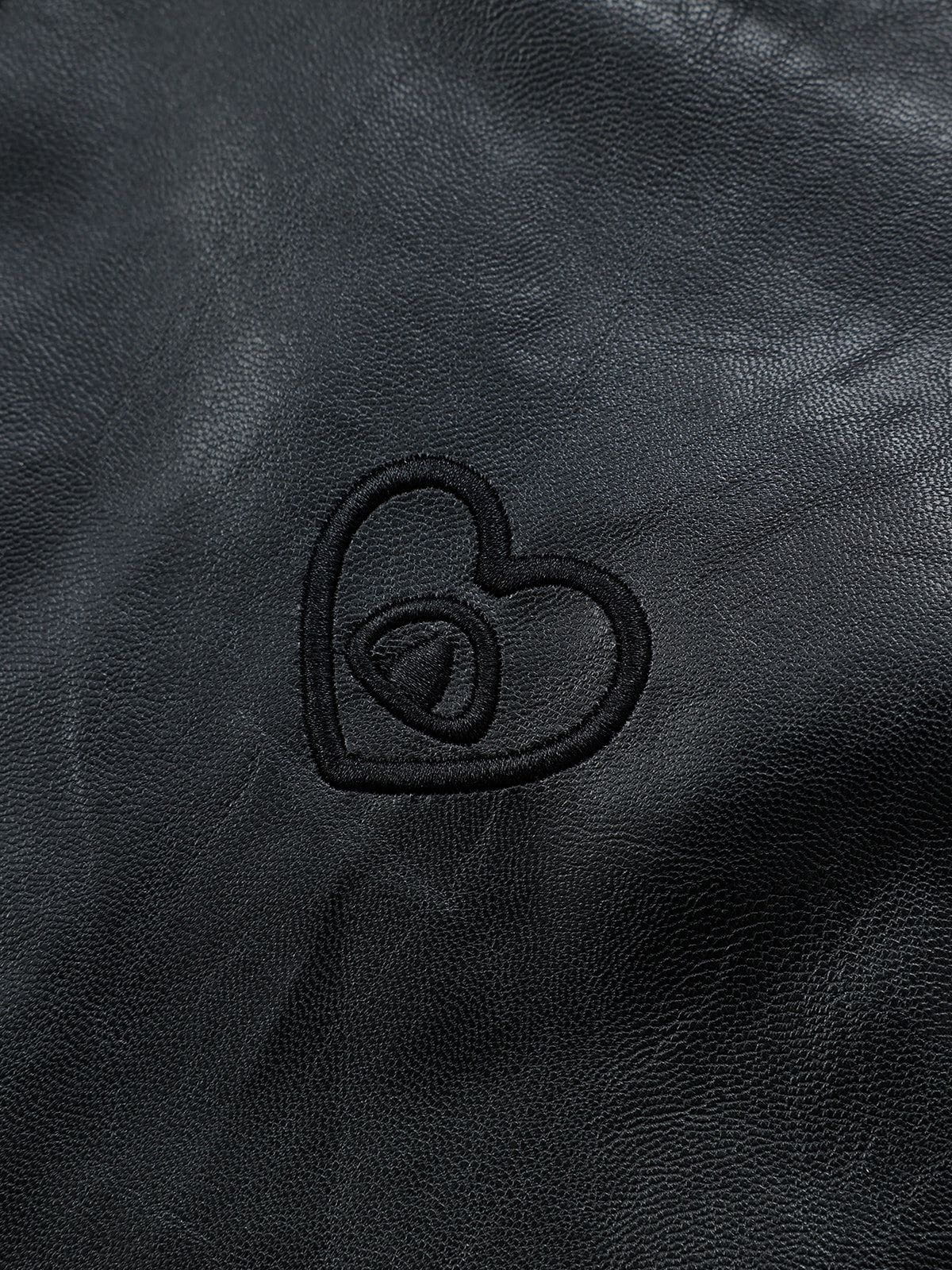 Aelfric Eden Zip Up Ruched Leather Jacket - Image 12