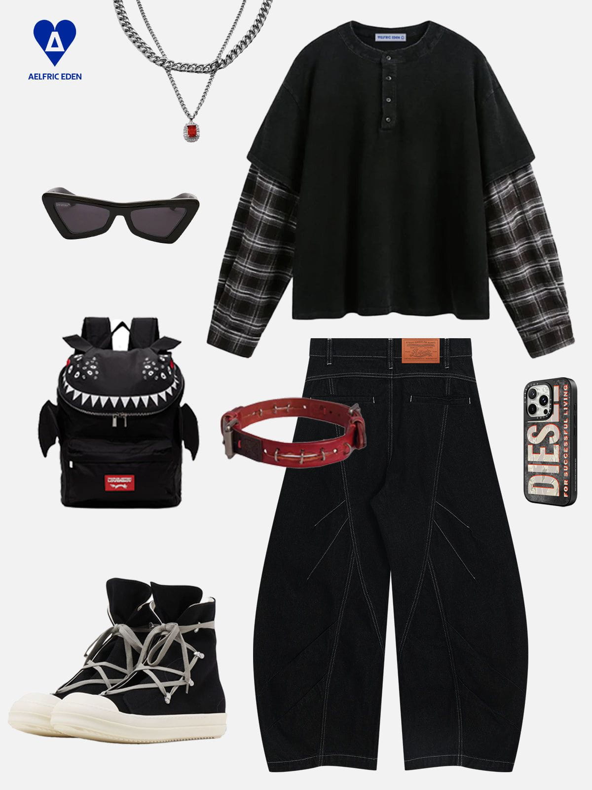 Aelfric Eden Wrinkle Seam Super Baaggy Barrel Jeans - Image 5