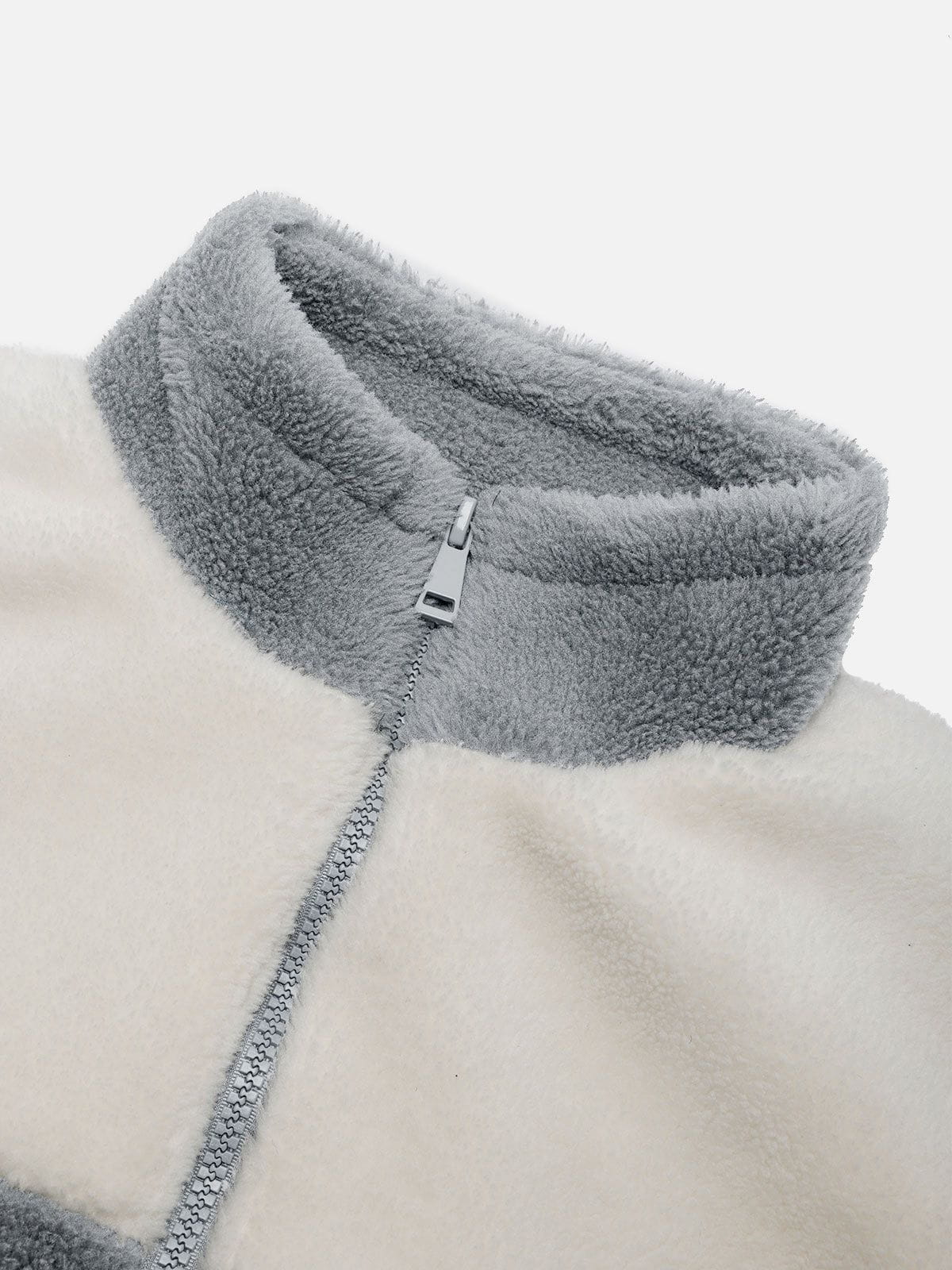 Aelfric Eden Color Block Patchwork Sherpa Jacket - Image 3