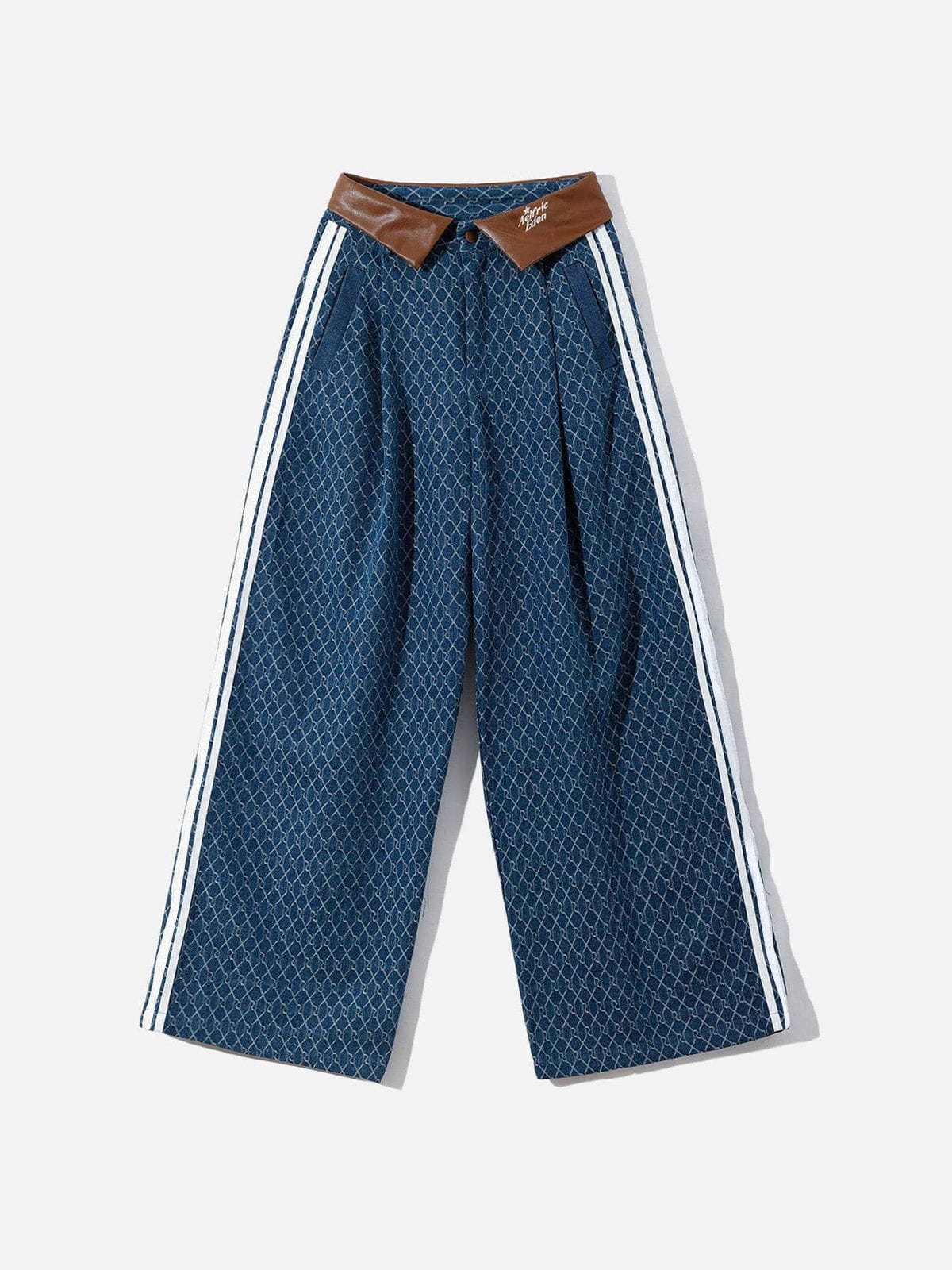 Aelfric Eden Leather Waist Baaggy Jeans - Image 2