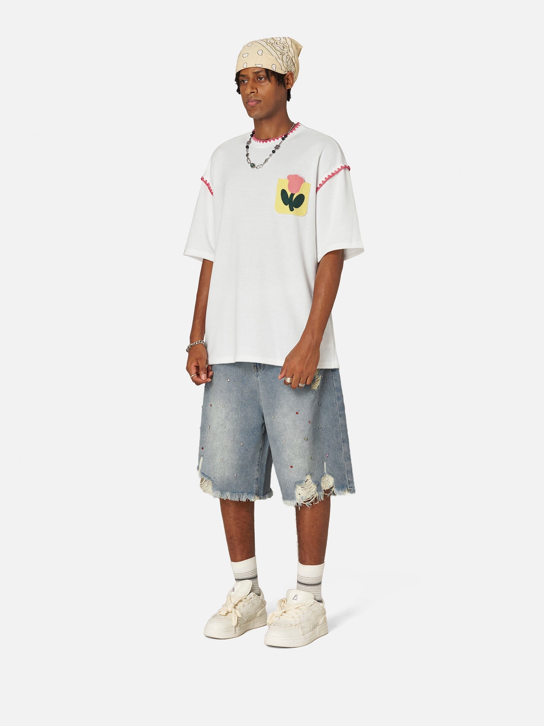 Aelfric Eden Crochet Floral Pocket Tee - Image 6