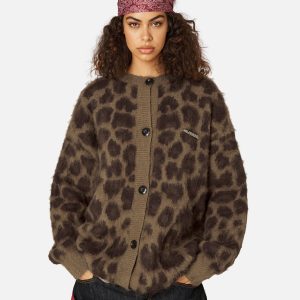 Aelfric Eden Leopard Graphic Cardigan