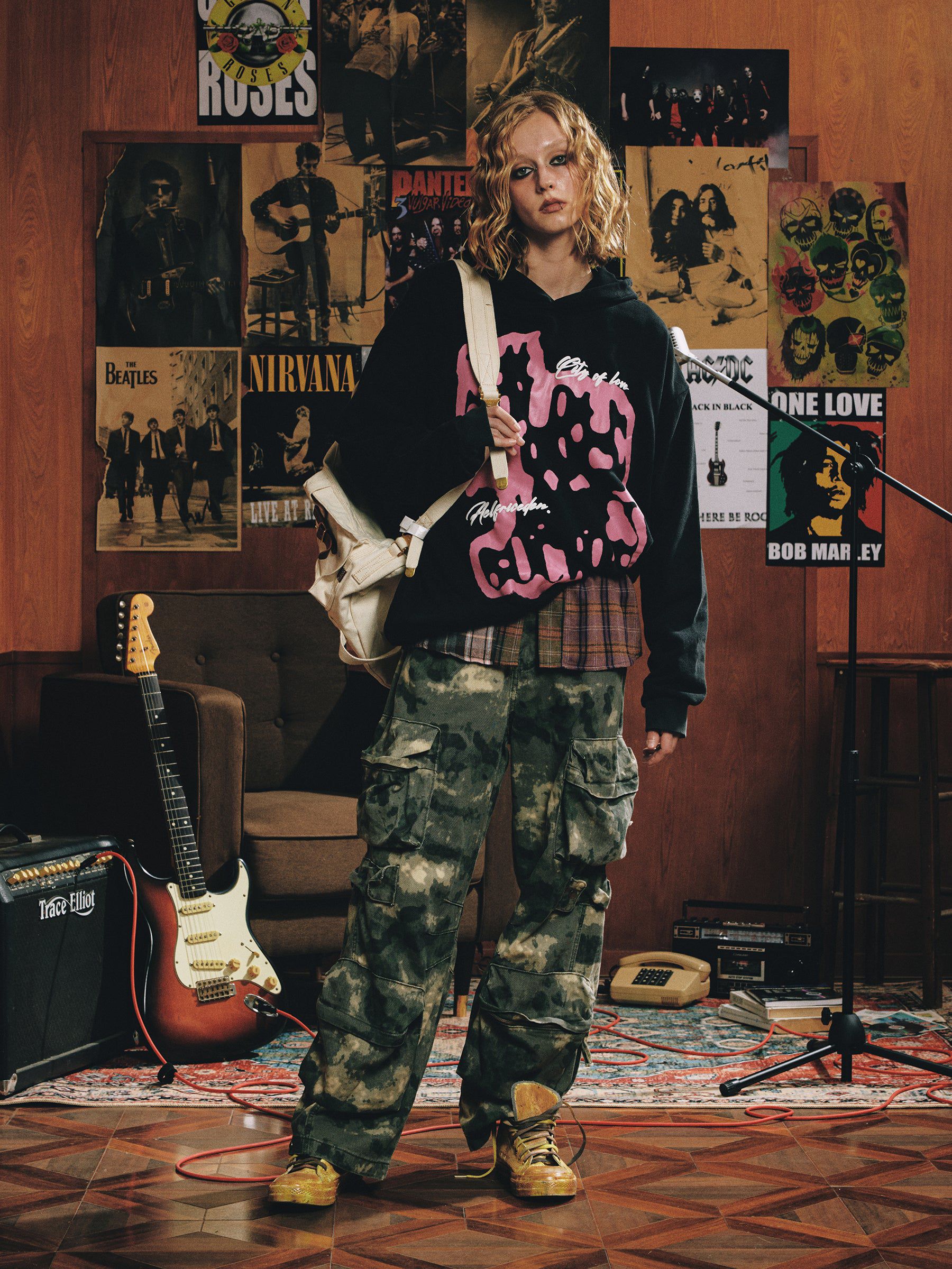 Aelfric Eden Abstraction Graphic Washed Hoodie - Image 4