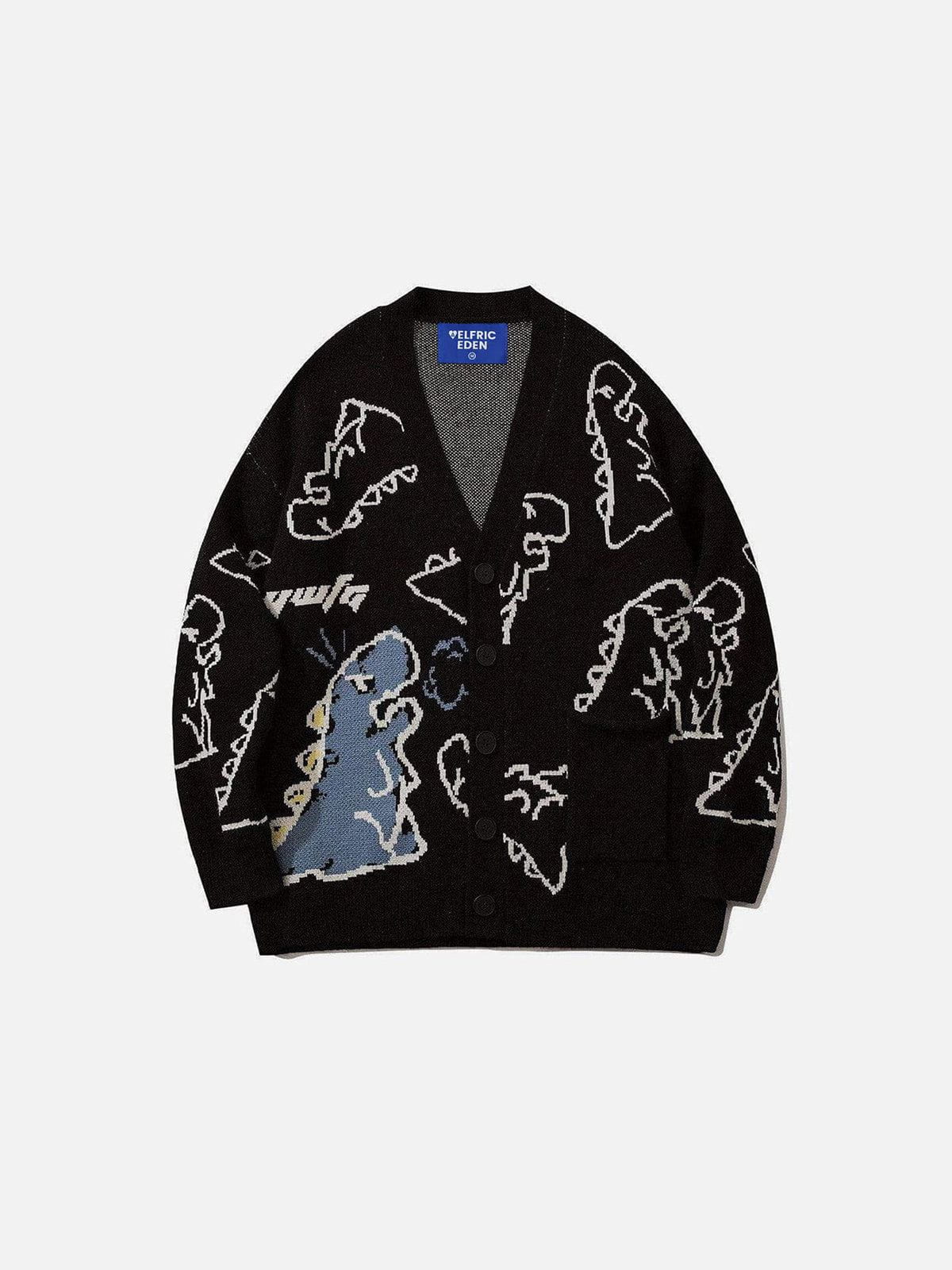Aelfric Eden Dinosaur Graphic Knit Cardigan - Image 4