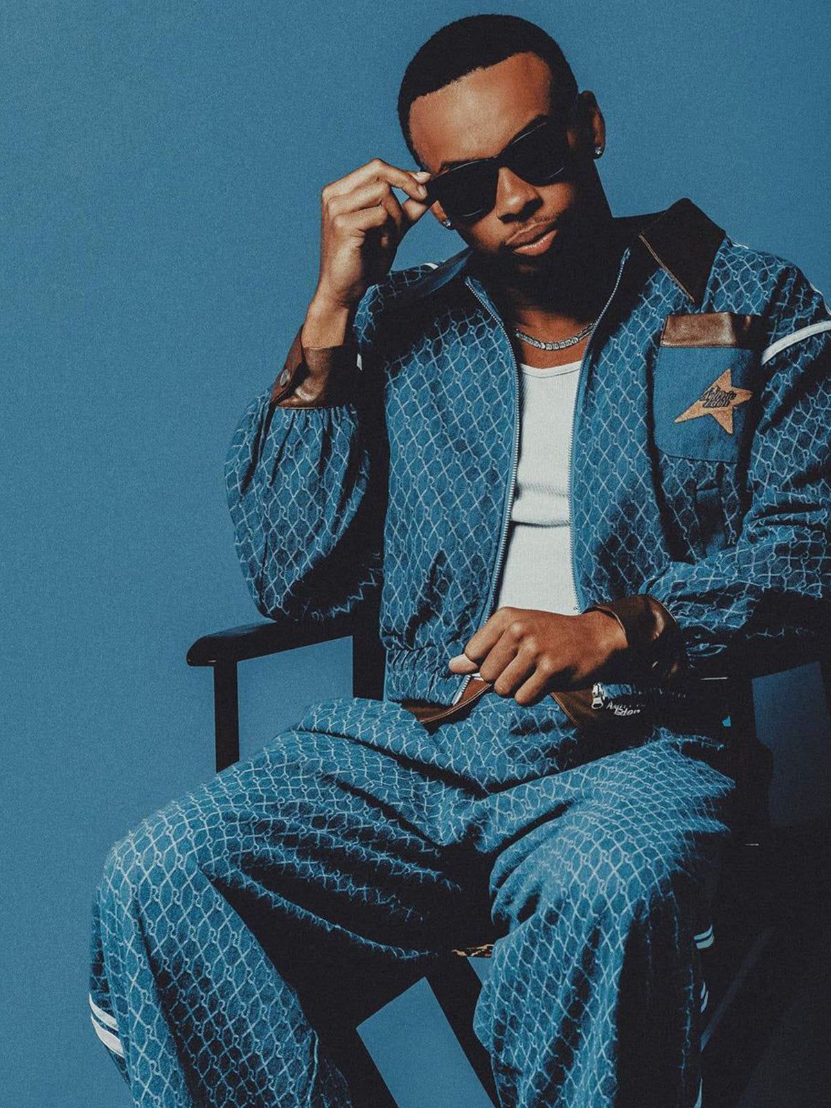 Aelfric Eden Leather Waist Baaggy Jeans - Image 3