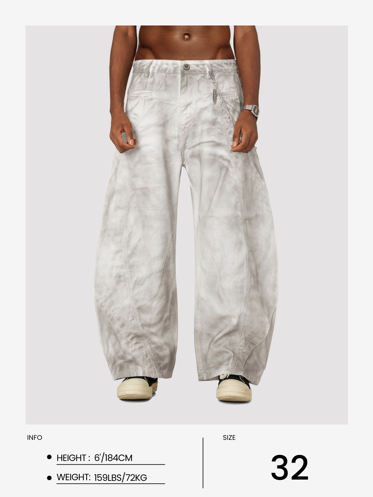 Aelfric Eden Dirt Color Super Baaggy Barrel Jeans - Image 11