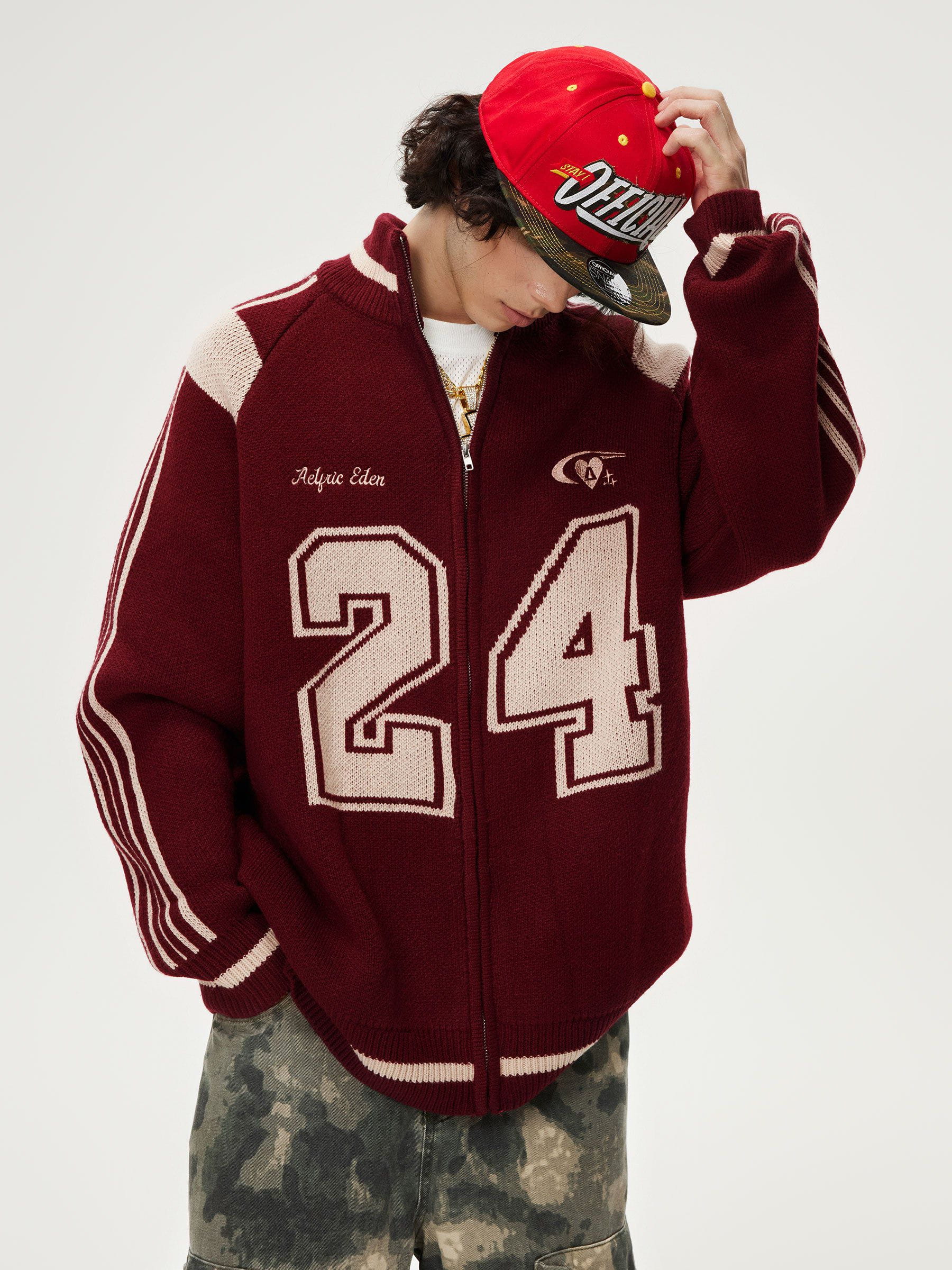 Aelfric Eden 24 Jacquard Zip Up Cardigan@alixnvl - Image 5