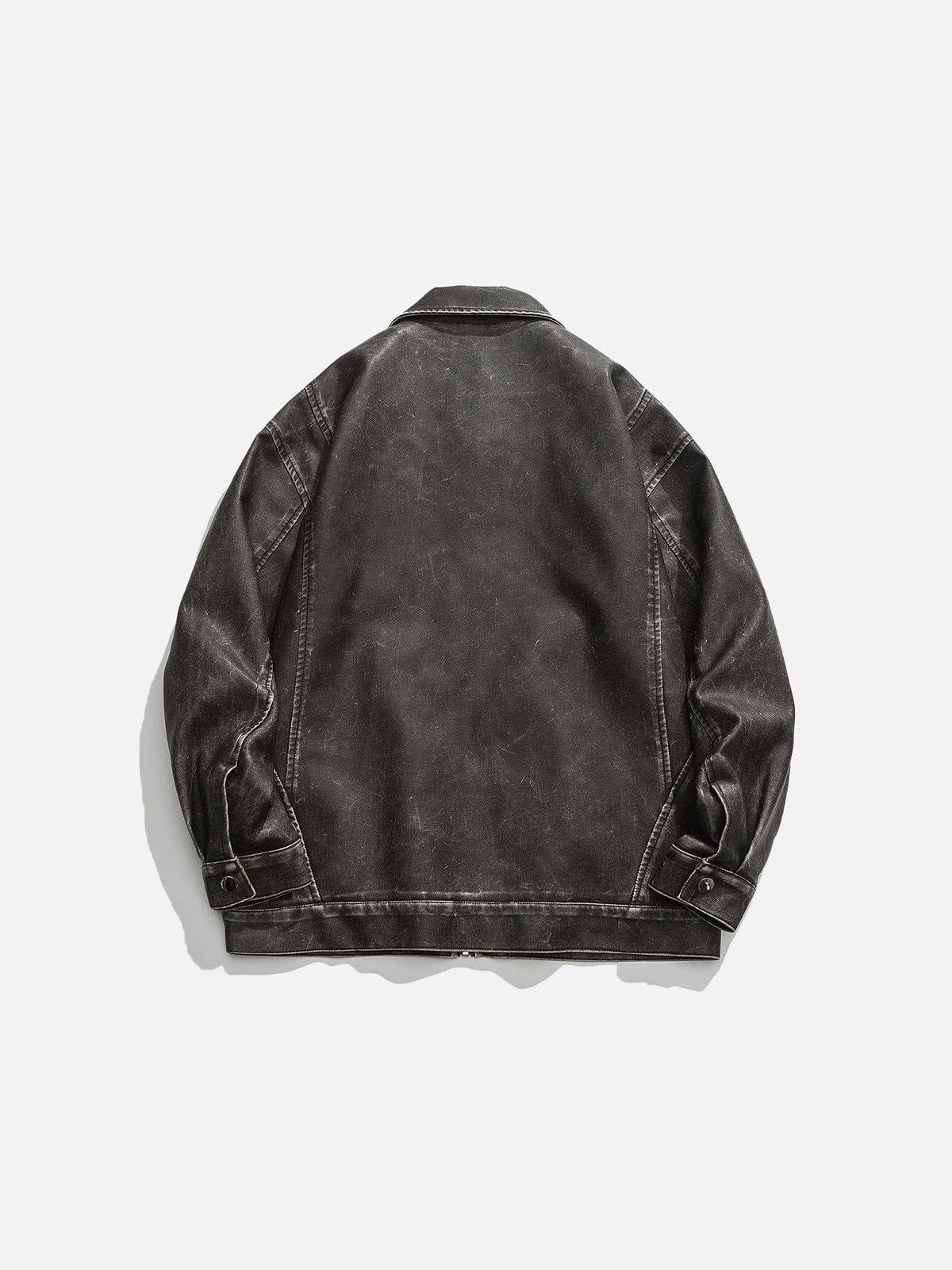 Aelfric Eden Retro Faux Leather Jacket - Image 5