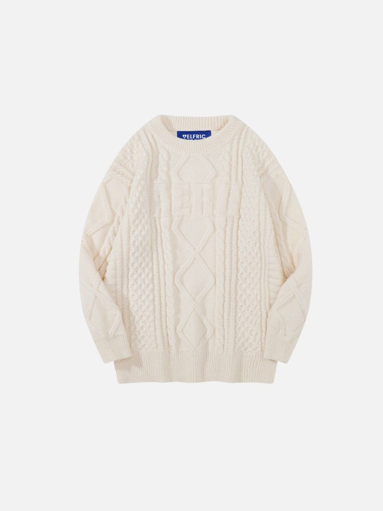 Aelfric Eden Solid Cable Stitch Sweater