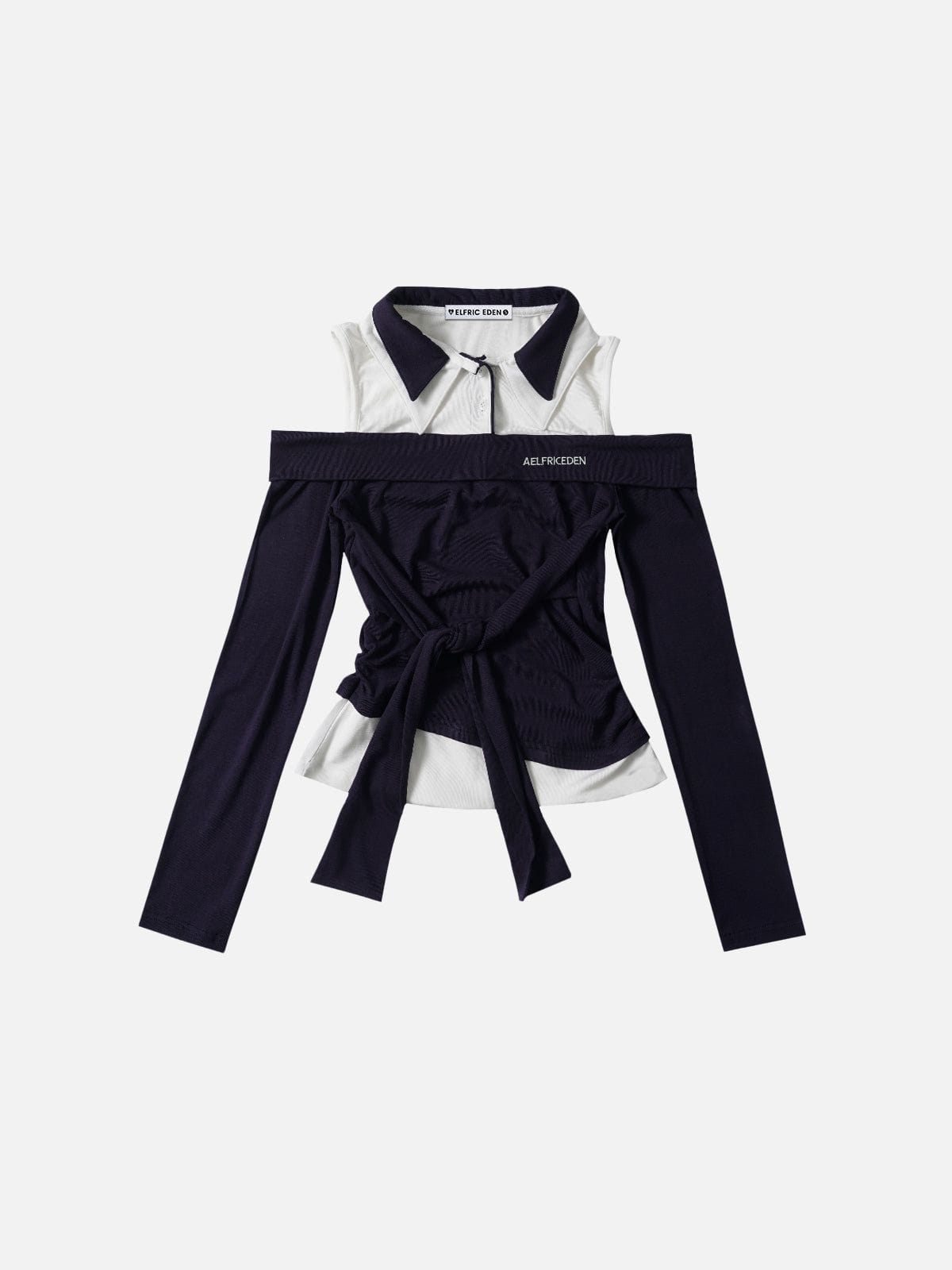 Aelfric Eden Patchwork Layered Long Sleeve Tee - Image 2