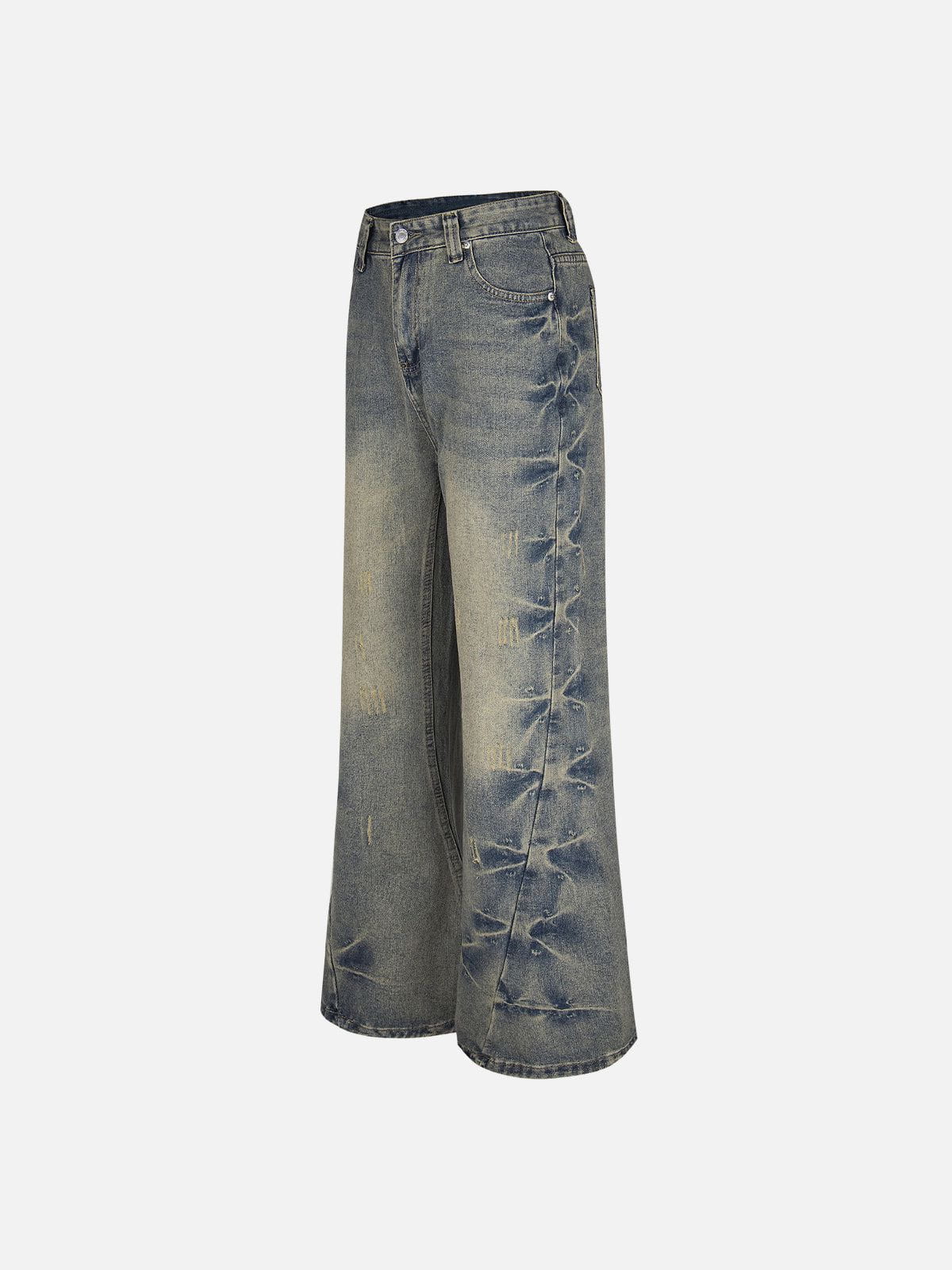 Aelfric Eden Washed Texture Flare Jeans - Image 3