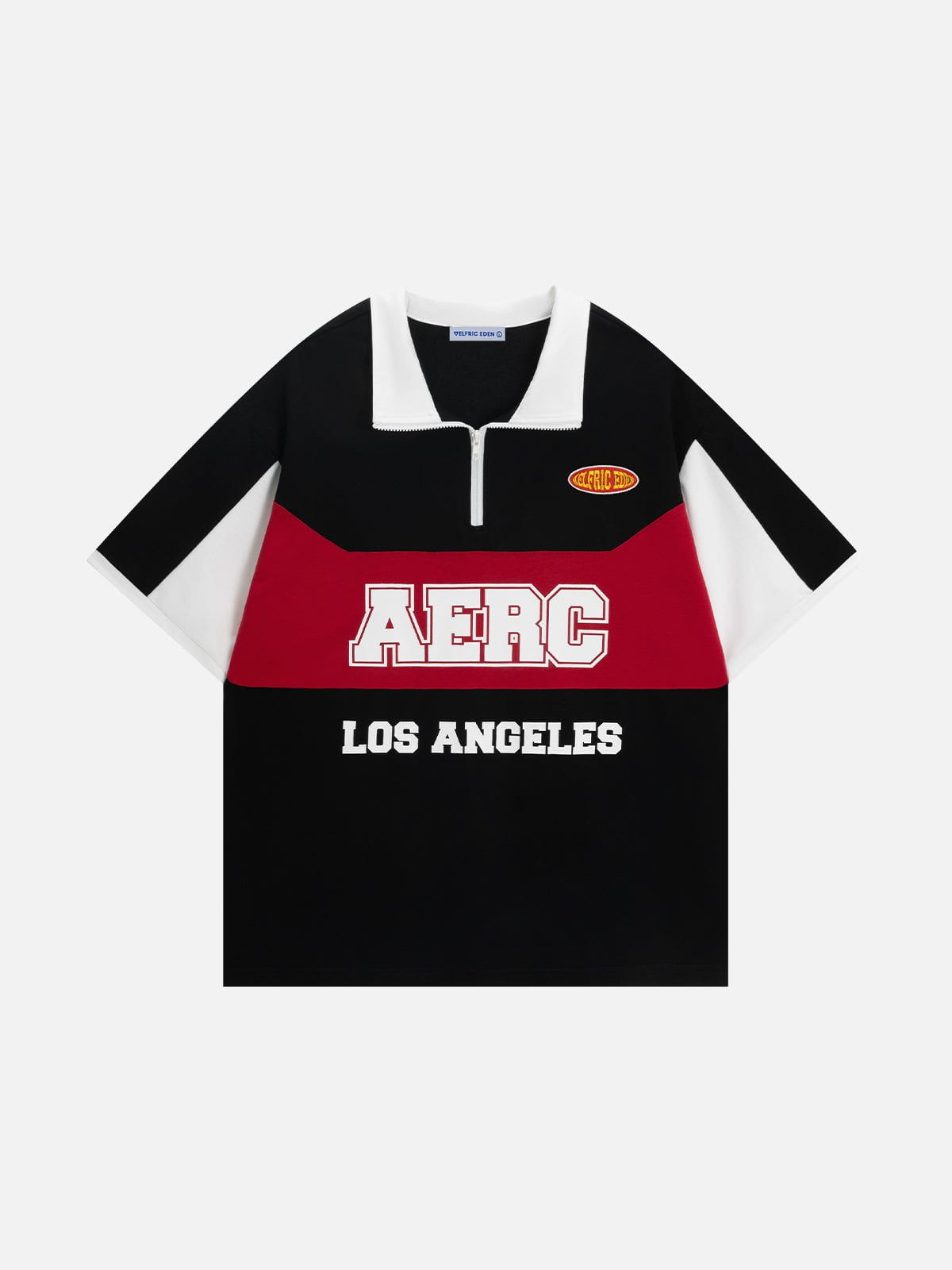 Aelfric Eden Stand Collar Color Blocking Tee