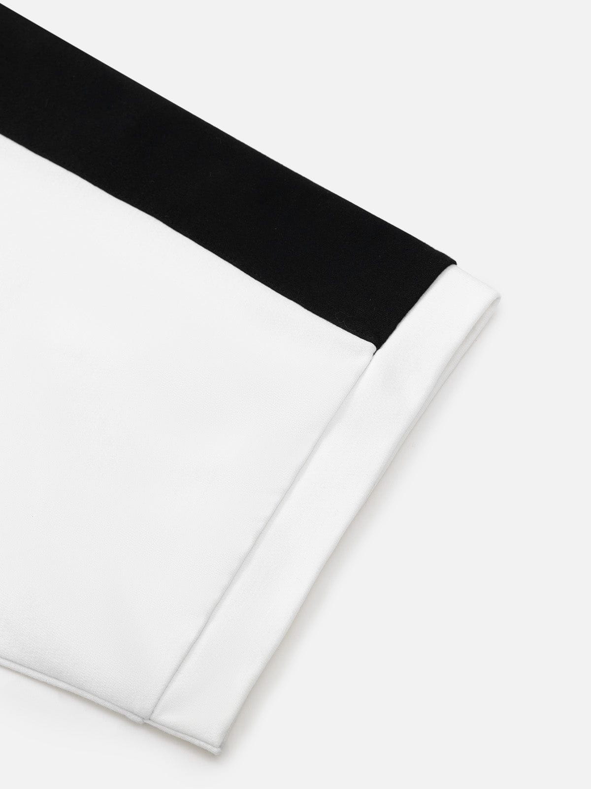 Aelfric Eden Stand Collar Color Blocking Tee - Image 7