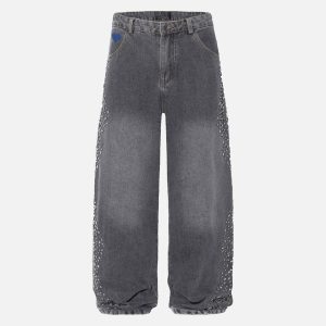 Aelfric Eden Rhinestone Baaggy Jeans