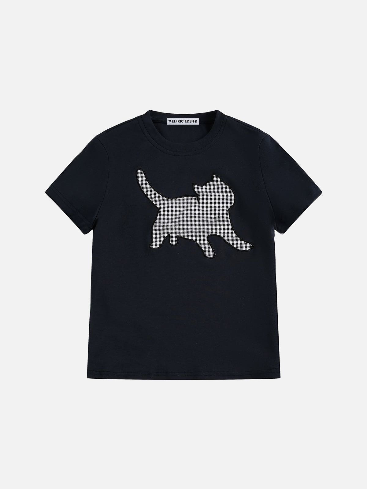 Aelfric Eden Plaid kitten Baby Tee - Image 3