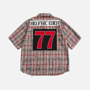 Aelfric Eden 77 Graphic Plaid Shirt
