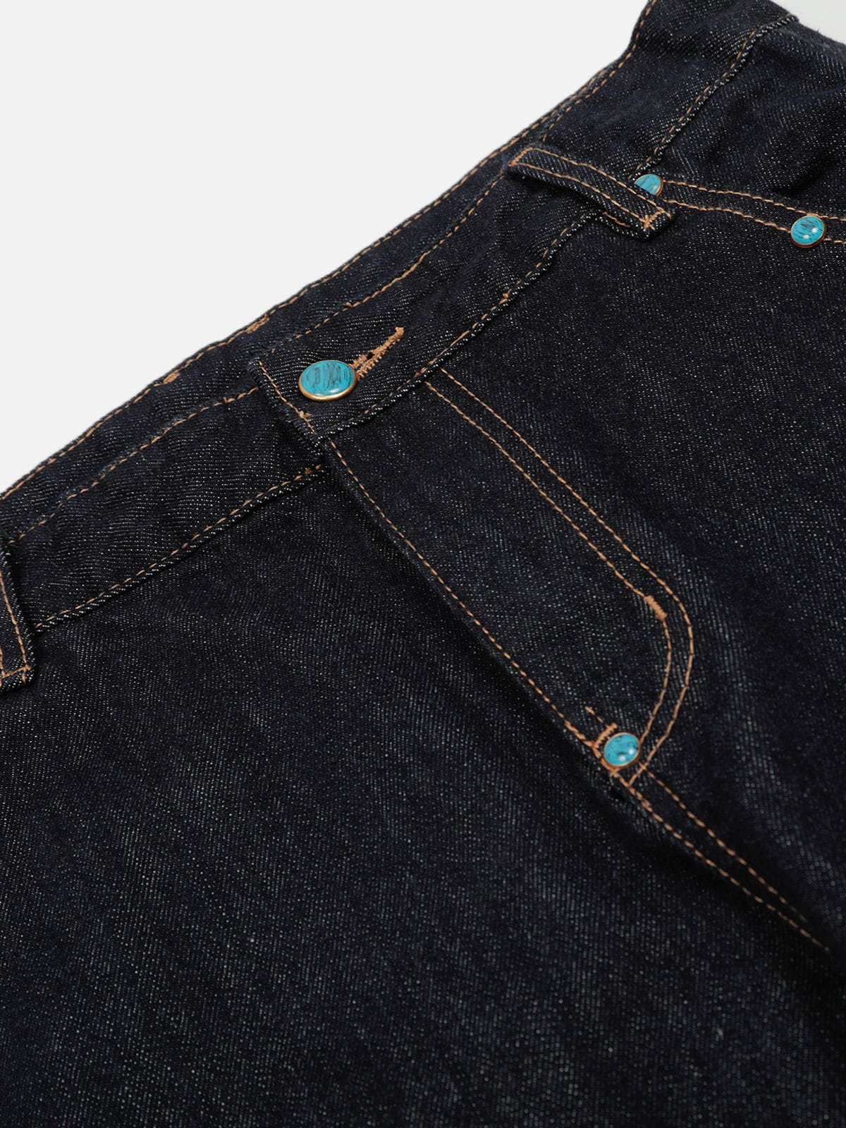 Aelfric Eden Vintage Rivets Raw Baaggy Barrel Jeans - Image 10