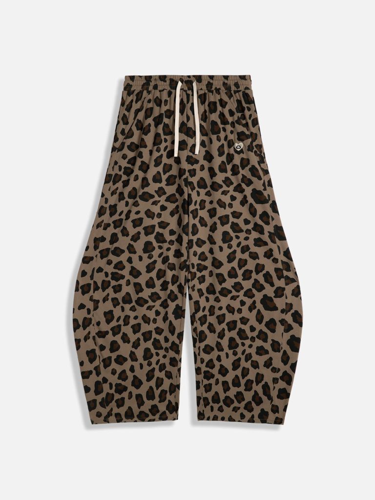 Aelfric Eden Leopard Print Super Baggy Barrel Sweatpants