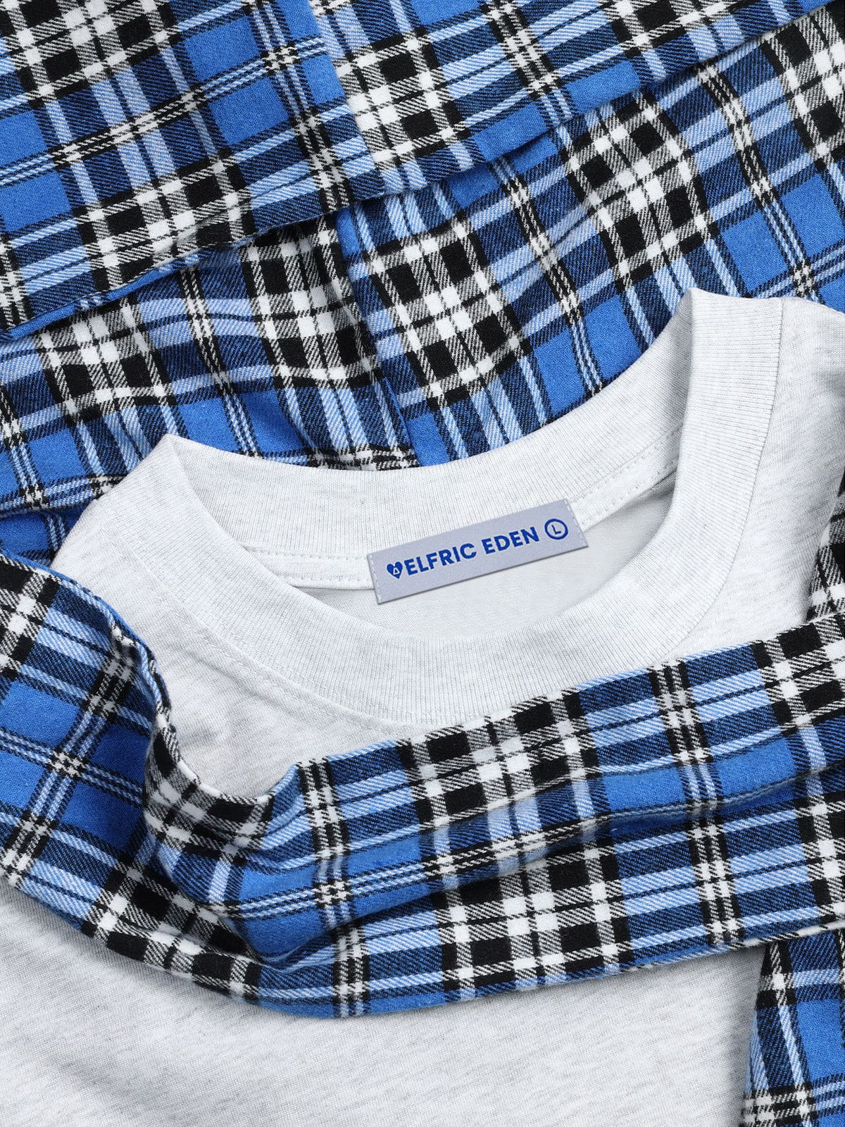 Aelfric Eden Plaid Detachable Hooded Tee - Image 10