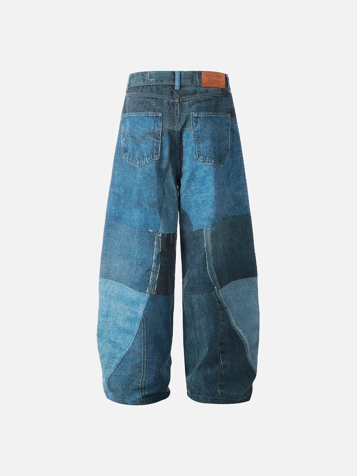 Aelfric Eden Illusion Denim Graphic Baaggy Barrel Jeans - Image 6