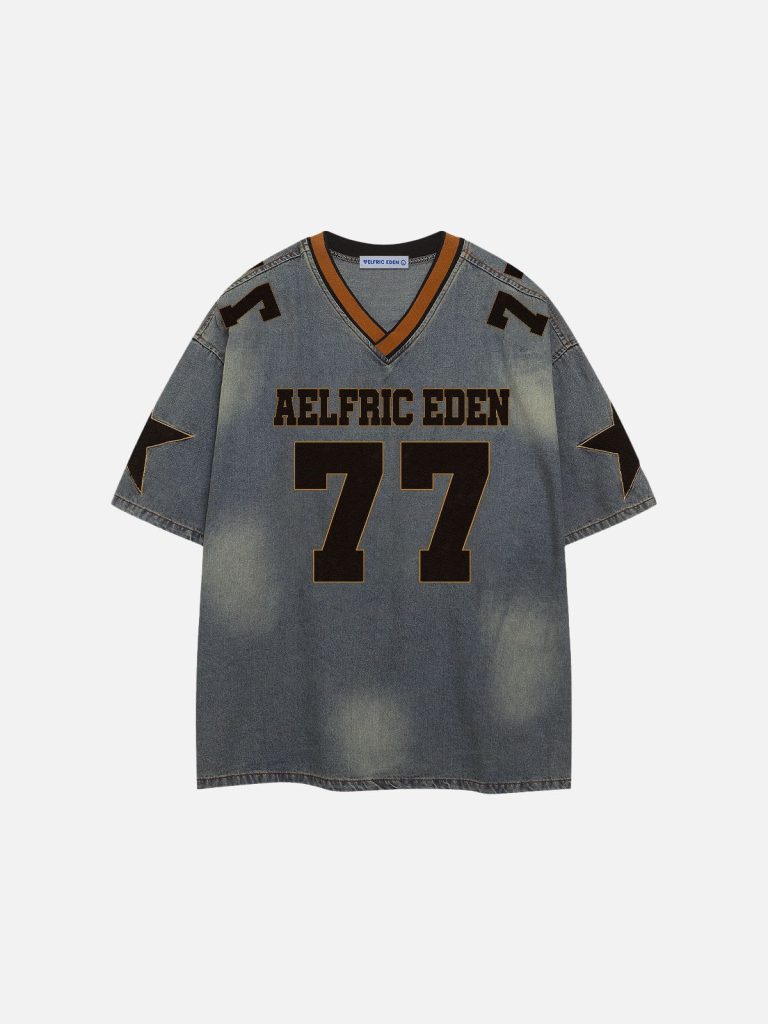 Aelfric Eden 77 V-neck Vintage Star Denim Tee