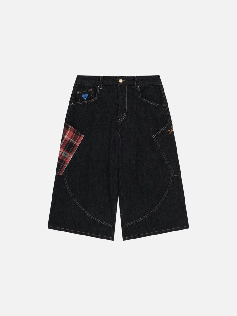 Aelfric Eden Plaid Pocket Longline Jorts