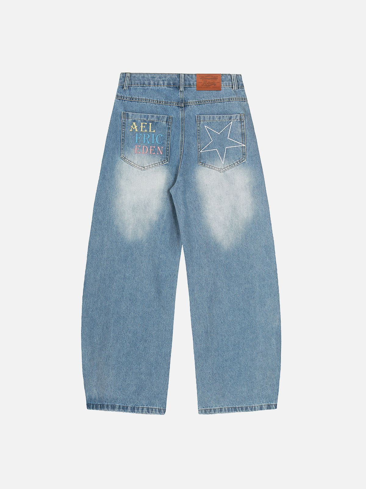 Aelfric Eden Stars Embroidery Baaggy Barrel Jeans - Image 6