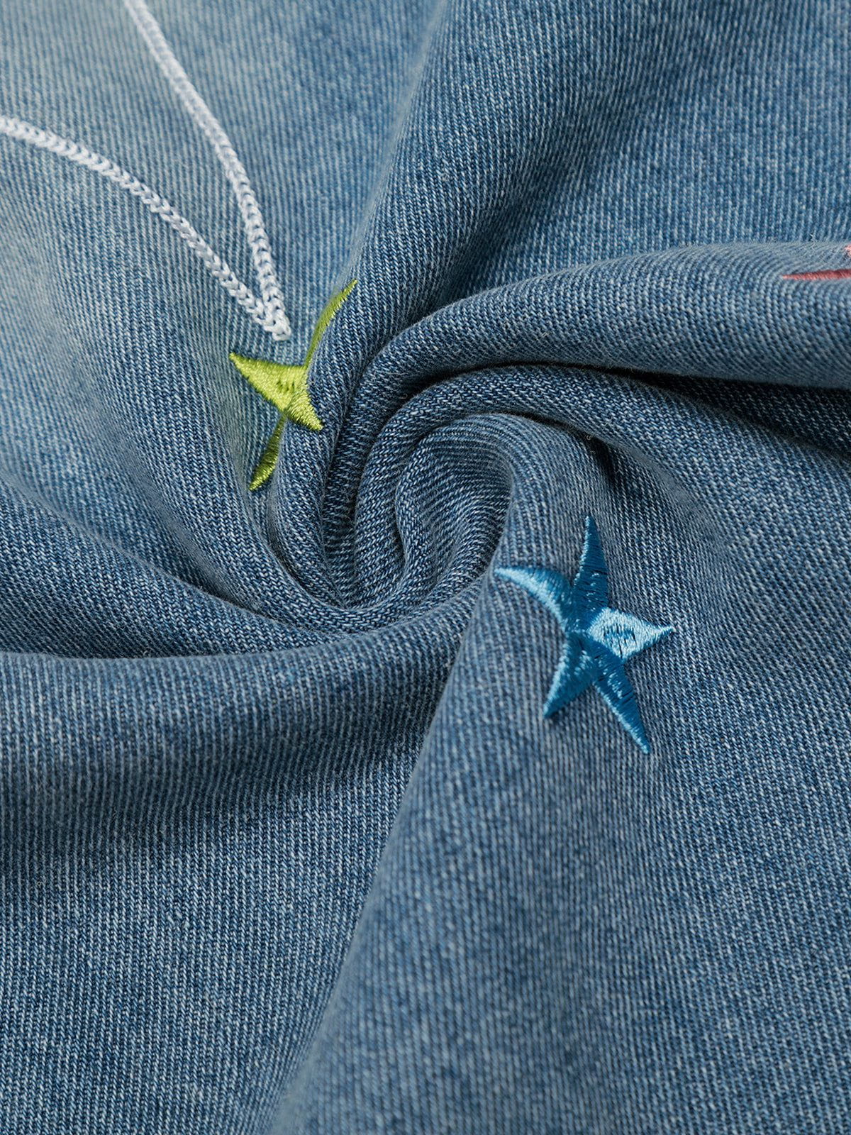 Aelfric Eden Stars Embroidery Baaggy Barrel Jeans - Image 8