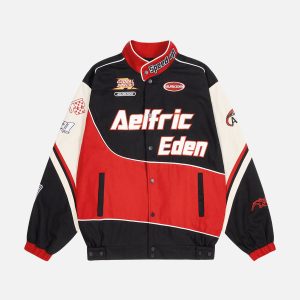 Aelfric Eden 77 Embroidery Colorblock Racing Jacket