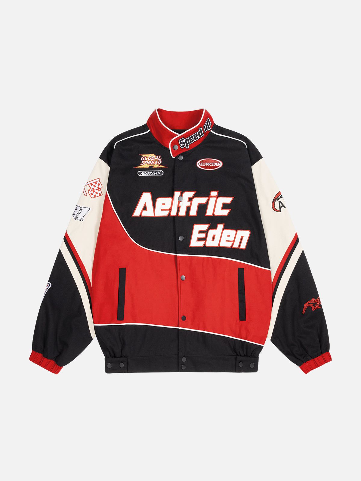 Aelfric Eden 77 Embroidery Colorblock Racing Jacket