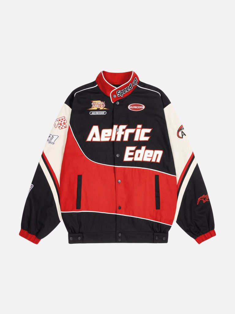 Aelfric Eden 77 Embroidery Colorblock Racing Jacket