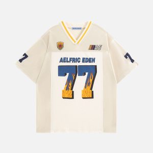 Aelfric Eden Mesh Flame 77 V-Neck Football Jersey