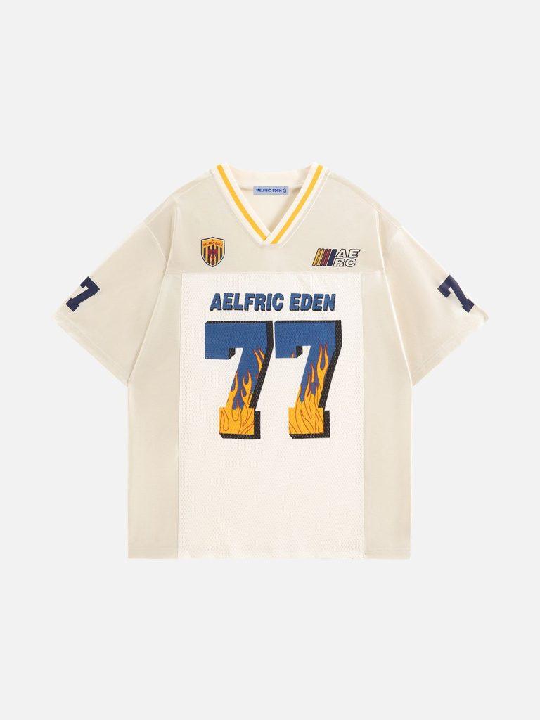 Aelfric Eden Mesh Flame 77 V-Neck Football Jersey
