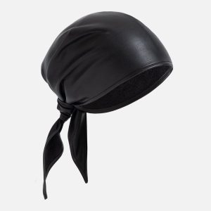 Faux Leather Square Scarf