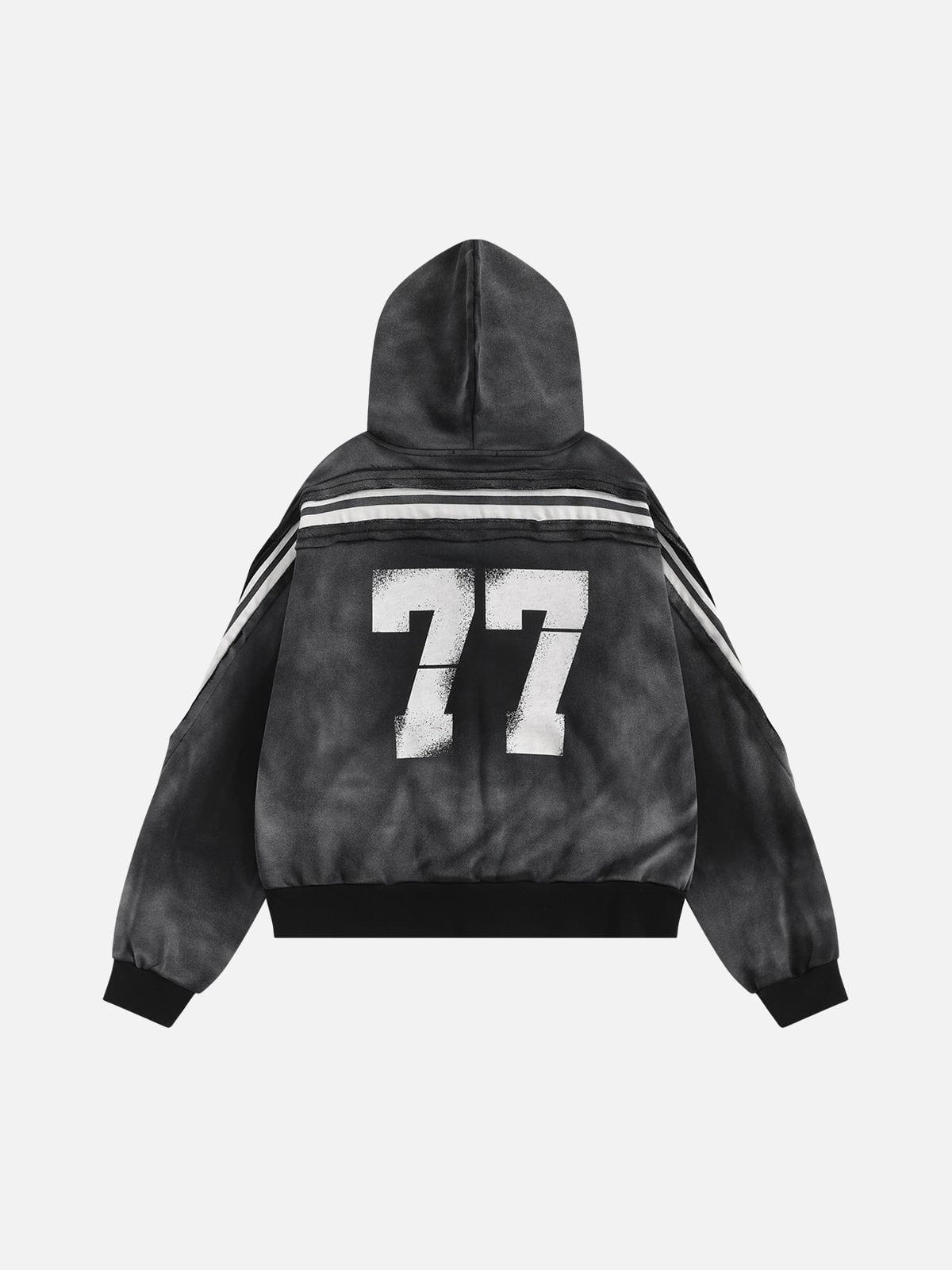 Aelfric Eden 77 Stripe Washed Zip Up Hoodie - Image 2