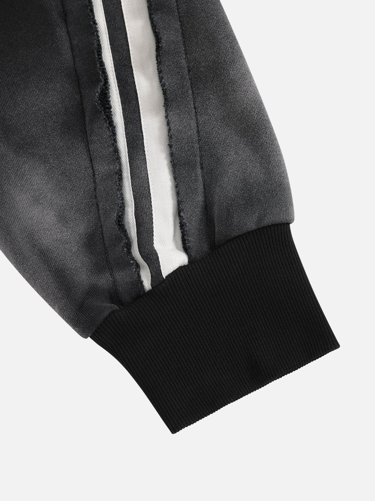 Aelfric Eden 77 Stripe Washed Zip Up Hoodie - Image 11