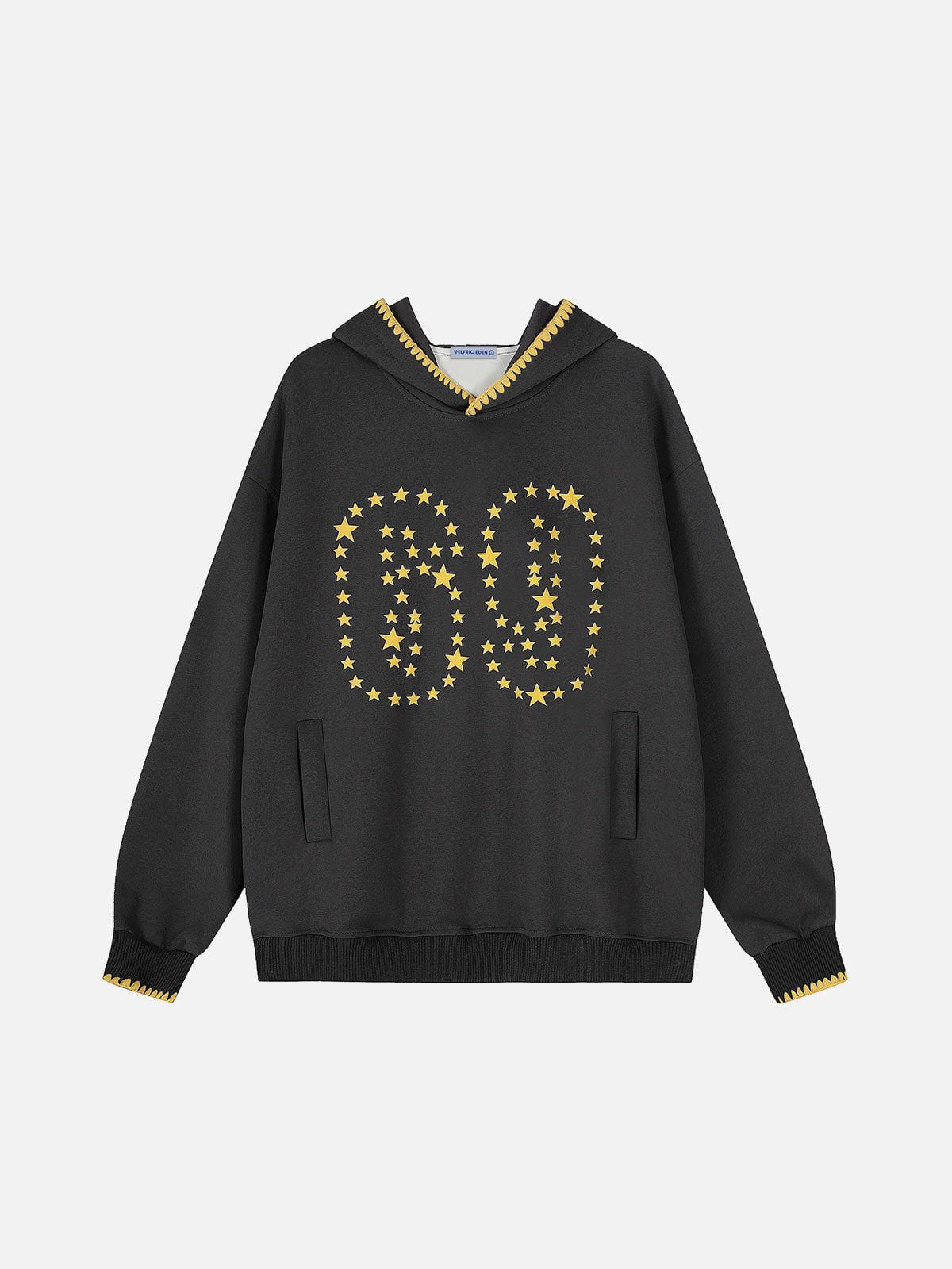 Aelfric Eden Star Number Print Pullover Hoodie - Image 2