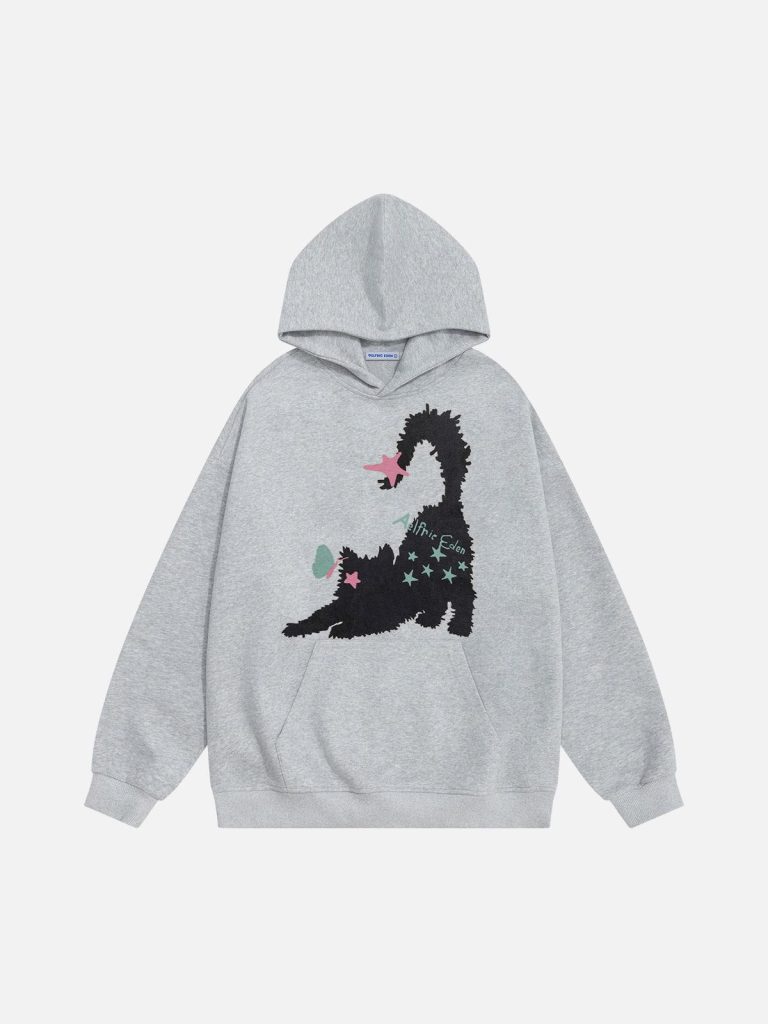 Aelfric Eden Kitten Graphic Pullover Hoodie