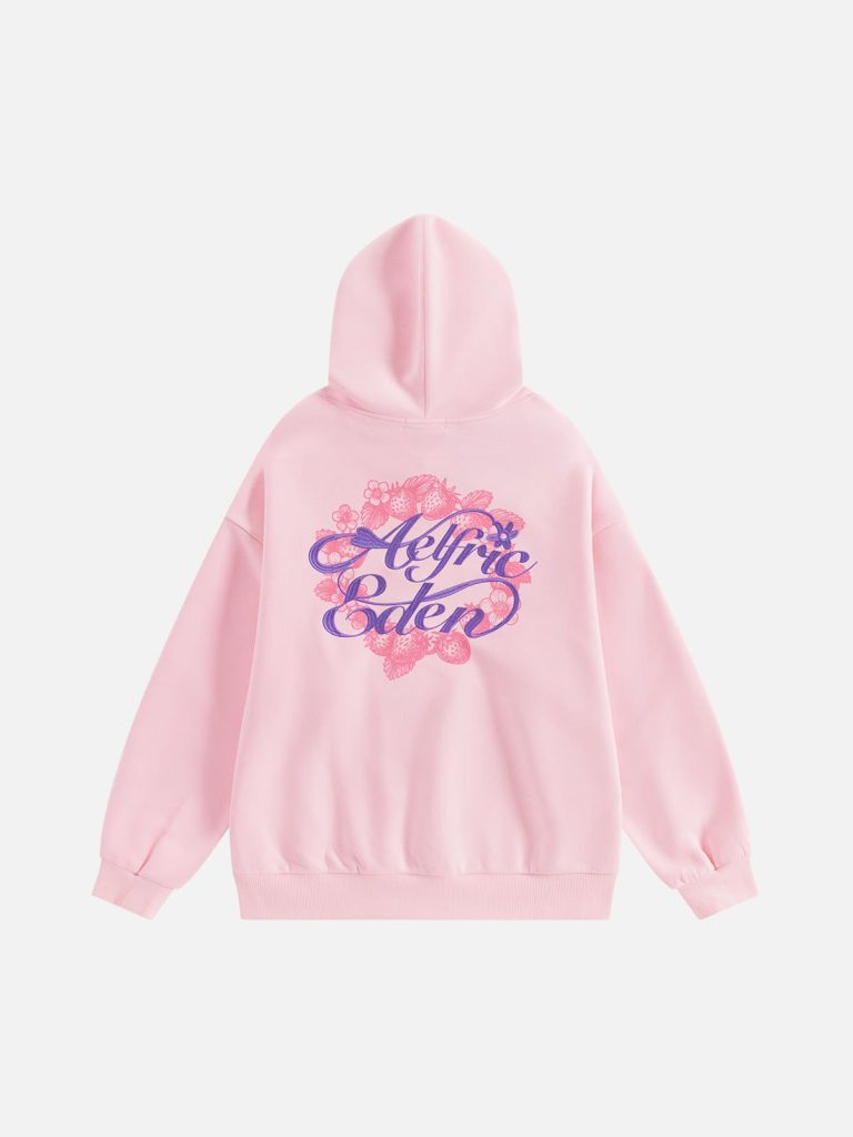 Aelfric Eden Strawberry Floral Pullover Hoodie