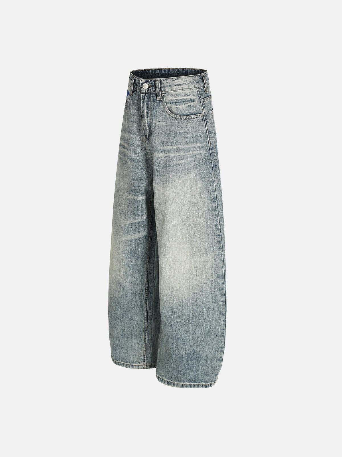 Aelfric Eden Washed Whiskering Baaggy Barrel Jeans - Image 4