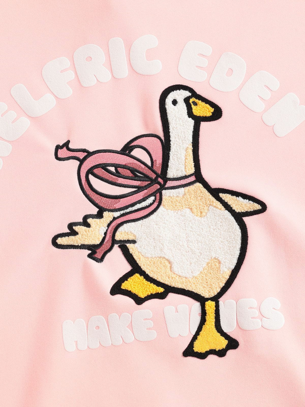 Aelfric Eden Towel Embroidery Bow Duck Pullover Hoodie - Image 8