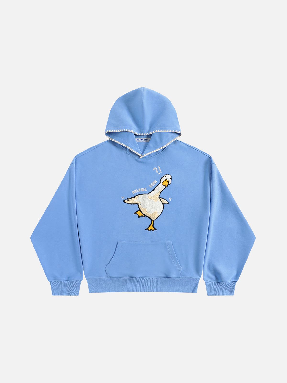 Aelfric Eden Towel Embroidery Duck Pullover Hoodie - Image 4