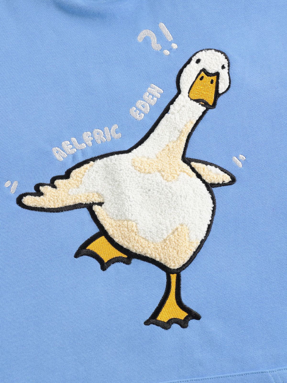 Aelfric Eden Towel Embroidery Duck Pullover Hoodie - Image 7