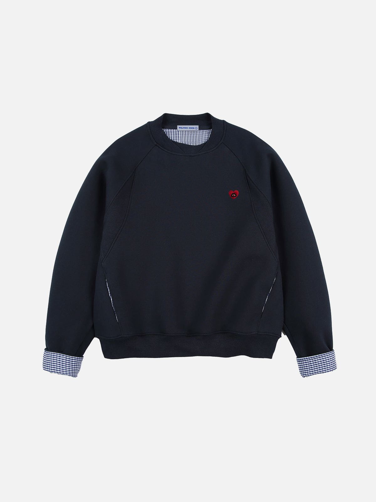 Aelfric Eden Plaid Patchwork Boxy Sweatshirt - Image 3