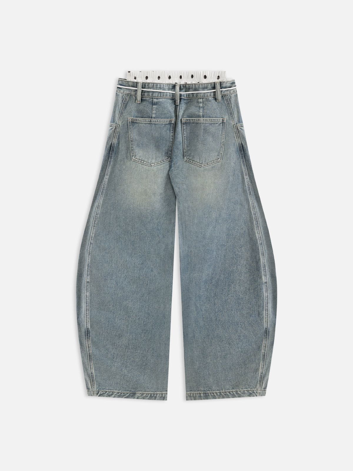 Aelfric Eden Polka Dot Double Waist Super Baaggy Barrel Jeans - Image 3