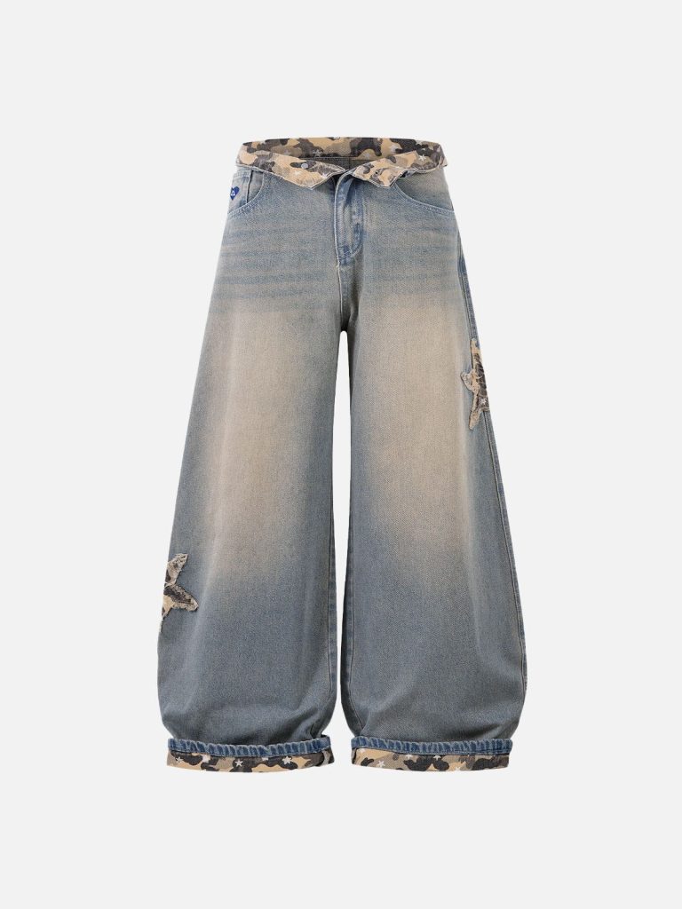 Aelfric Eden CAMO Star Cuffed Baaggy Jeans