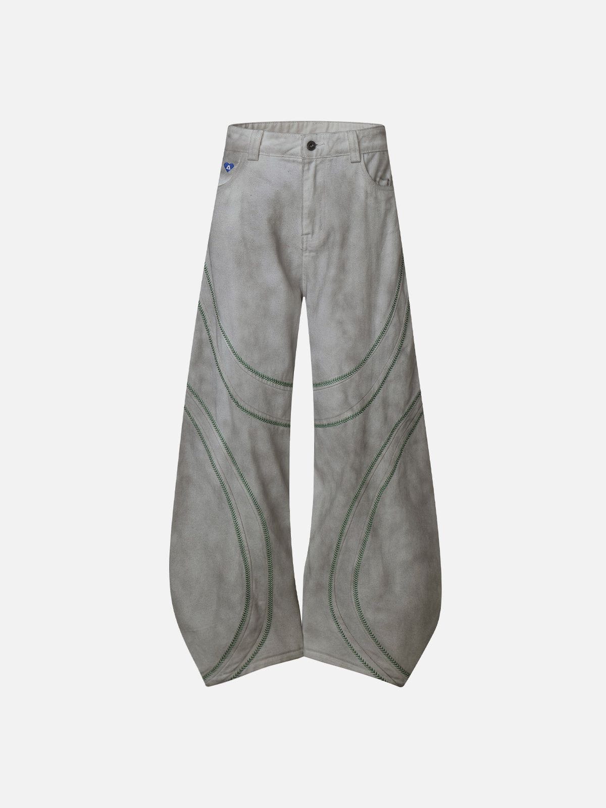 Aelfric Eden Dirt Color Baaggy Barrel Jeans